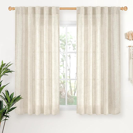YoungsTex Linen Curtains 54 Inch Length by YoungsTex