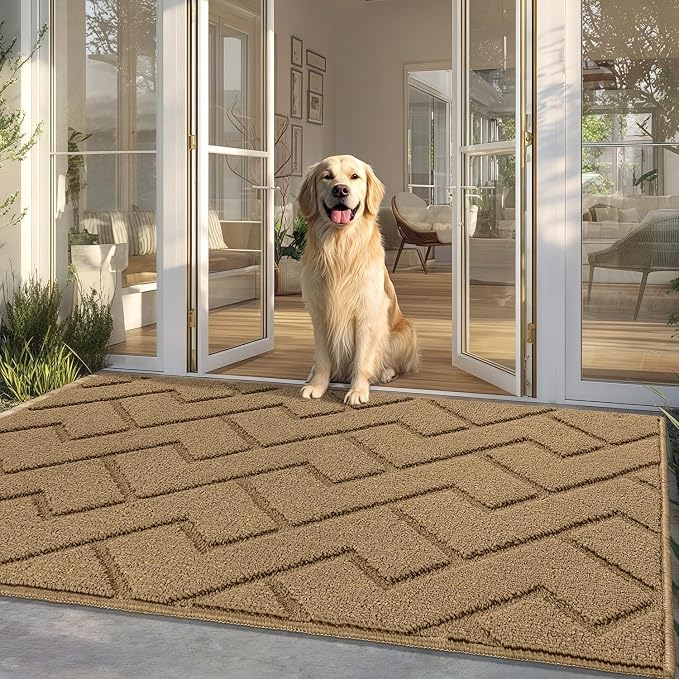 hicorfe Front Door Mat Outside Entrance, Stain and Fade Resistant, Non Slip by Hicorfe