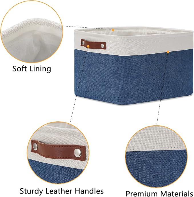 DULLEMELO Fabric Storage Bins, Foldable Storage Baskets - Image 5
