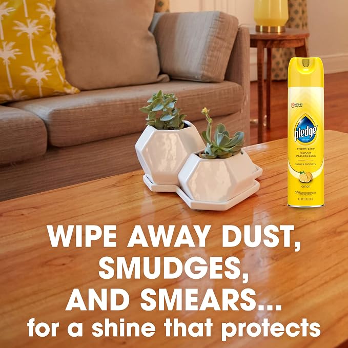 Pledge Enhancing Polish, Furniture & Wood Spray, Lemon Scent - Image 9