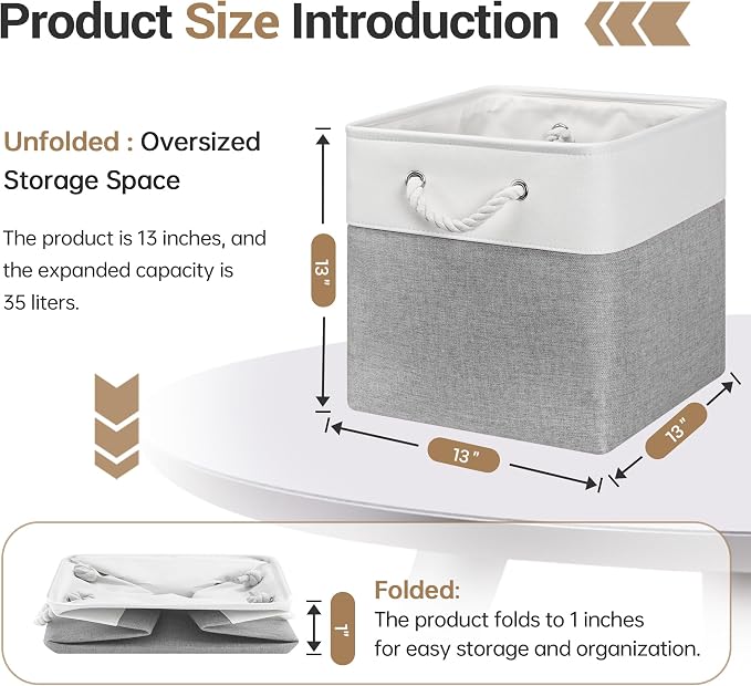 13x13 Inch Cube Storage Bins - Image 6