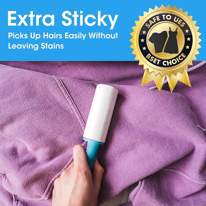 AZEN Lint Roller, Lint Rollers for Pet Hair Extra Sticky, 600 Sheets Lint Roller - Image 2