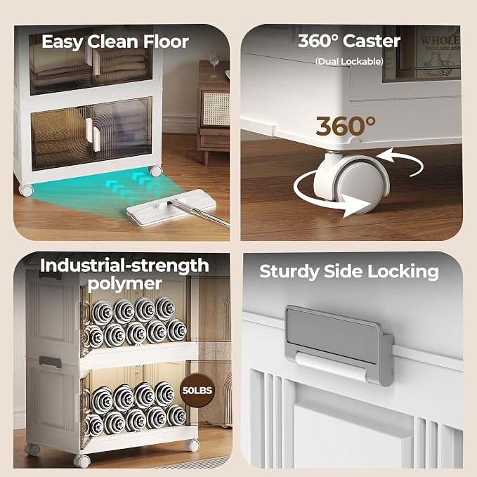 Elegant 4 Tiers Stackable Storage Bins - Image 3