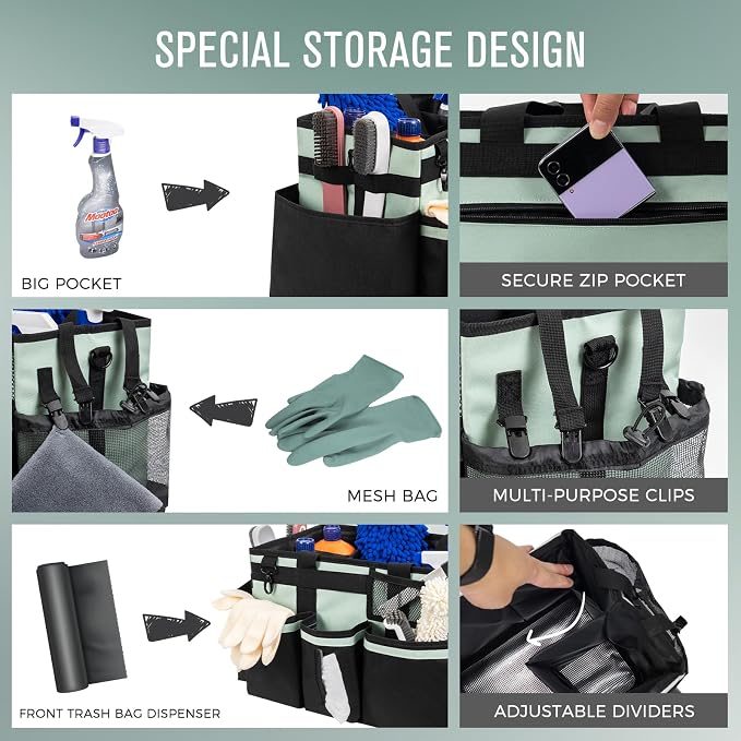 Wearable Cleaning Caddy, Cleaning Caddy Supplies Organizer - Image 3
