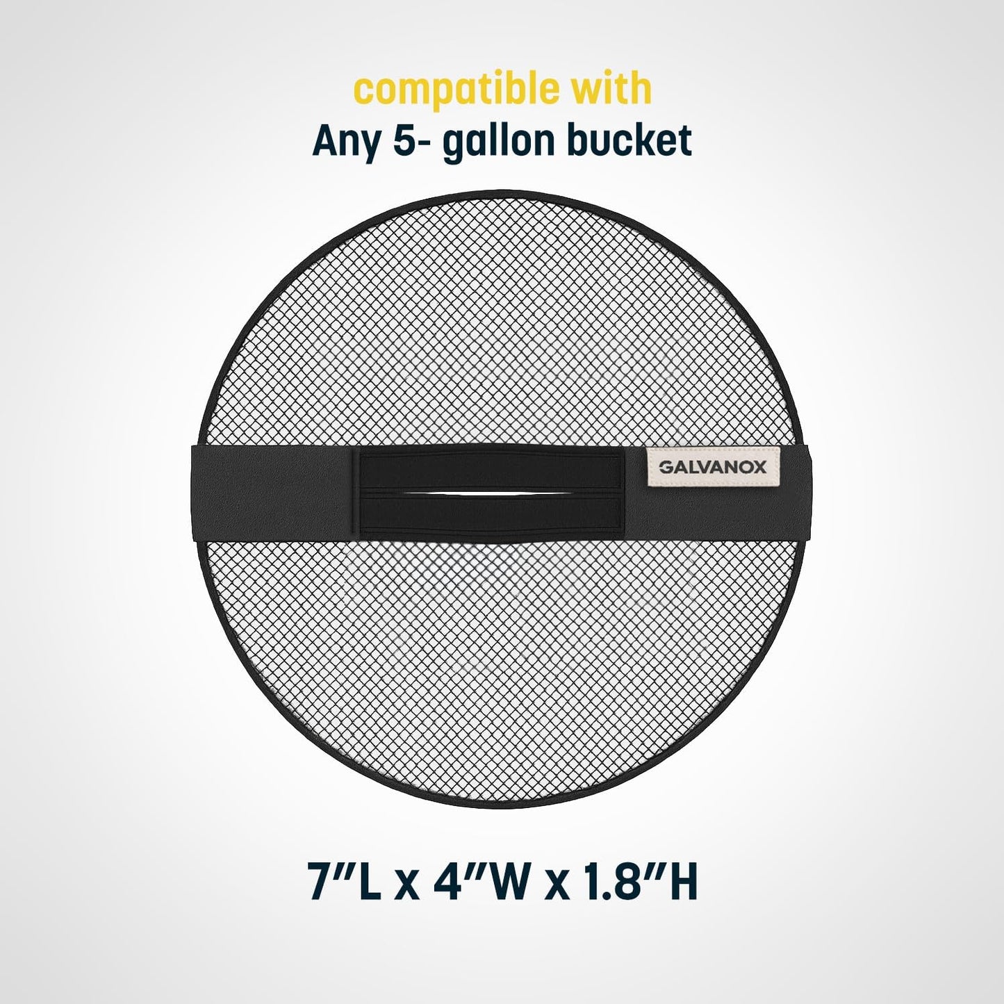 GALVANOX Mesh Lid for 5 Gallon Bucket, Compatible with Loadout Buckets - Boat Trash Can Cover for Fishing and Boating