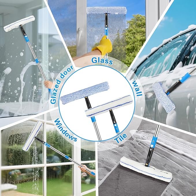 75'' Window Squeegee Cleaner Tool, Professional Window Cleaning Kit - Image 5