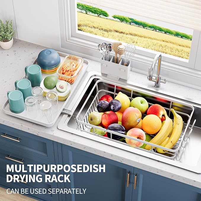 Dish Drying Rack for Kitchen Counter, Large Dish Racks - Image 9