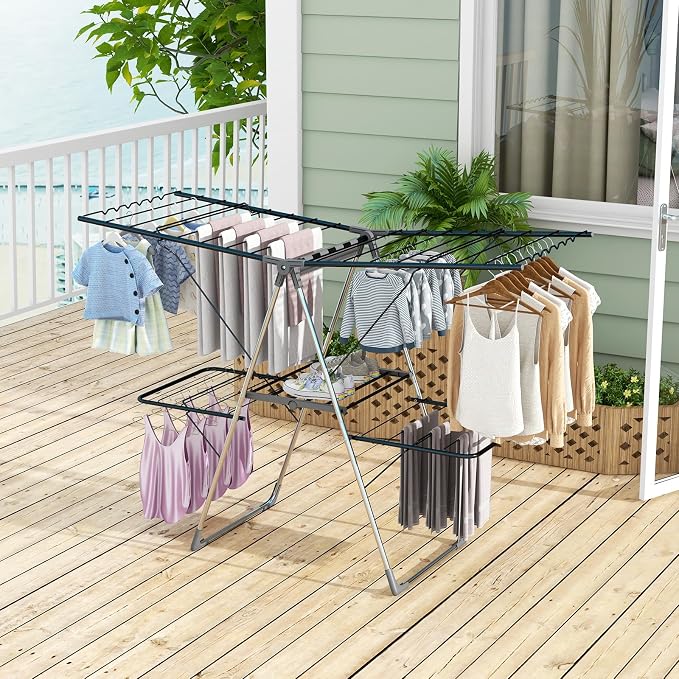 Giantex Clothes Drying Rack, Foldable Laundry Drying Rack - Image 4