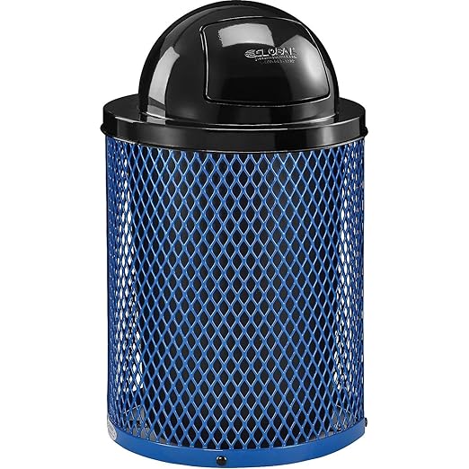 Global Industrial 36 Gallon Outdoor Steel Trash Can by GlobalIndustrial