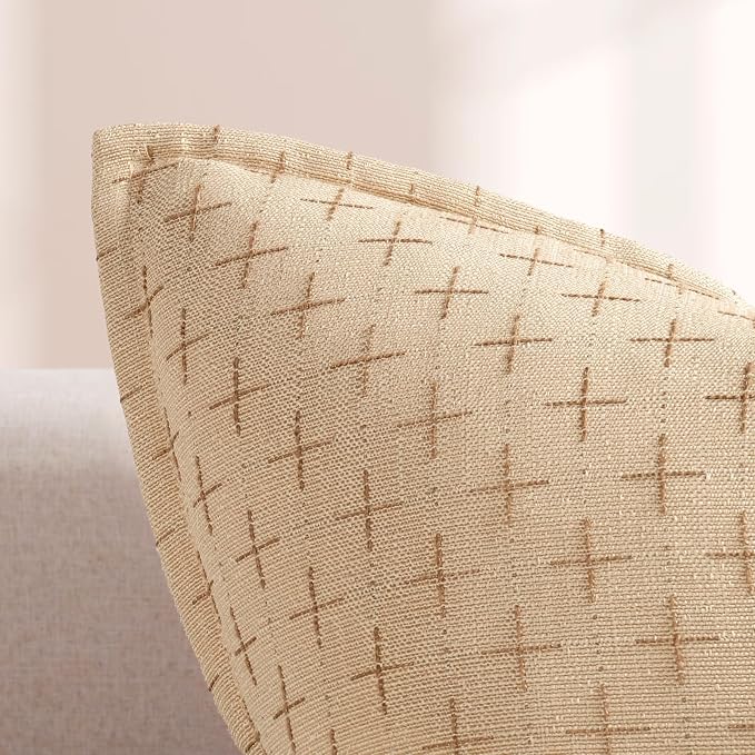 ZWJD Pillow Covers 22x22 Set of 2 Soft Polyester Textured Pillow Covers - Image 2