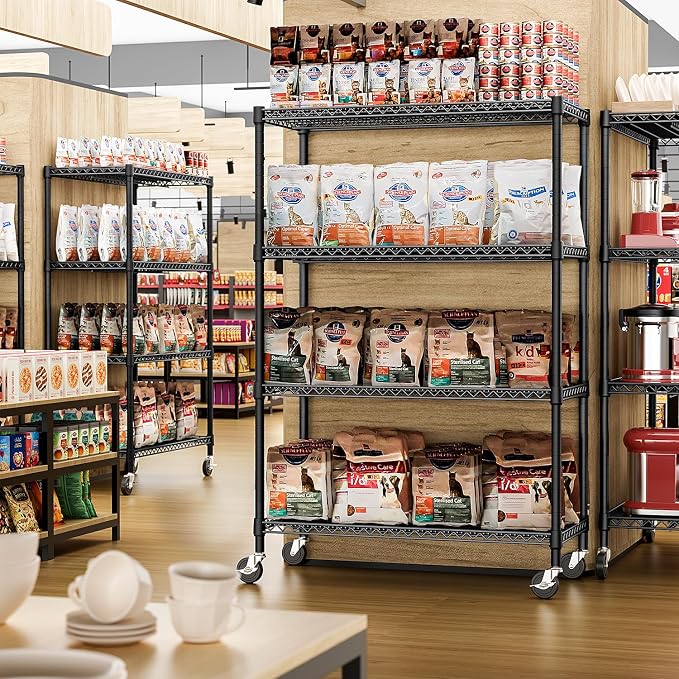 IZEUK Garage Shelving Wide Storage Shelves 4 Tier Metal Shelves 3200 LBS Heavy - Image 2
