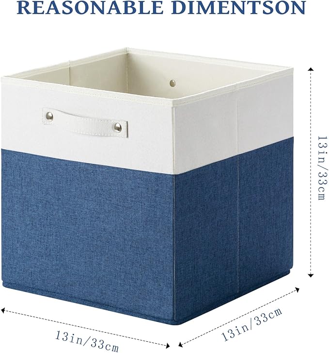 13 x 13 Inch Fine Linen Storage Bins - Image 3