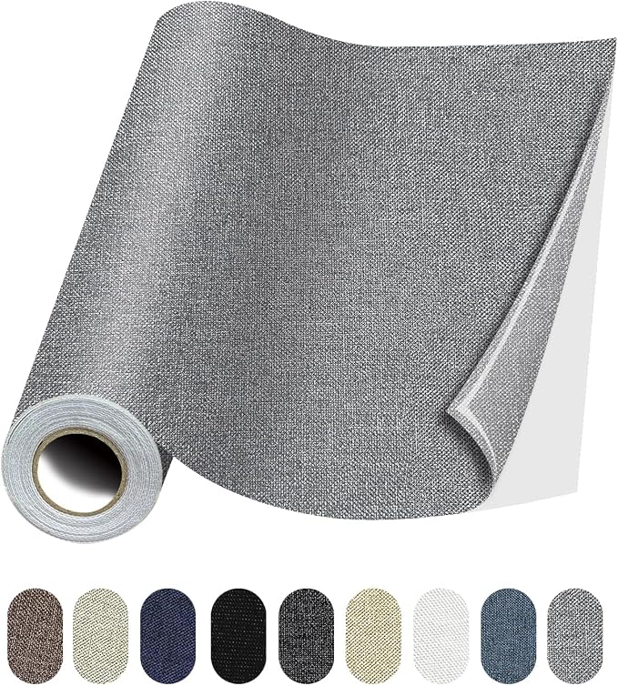 Fabric Repair Patches, 17X158 Inch Linen Repair Tape Self-Adhesive Fabric by Lifeshoon