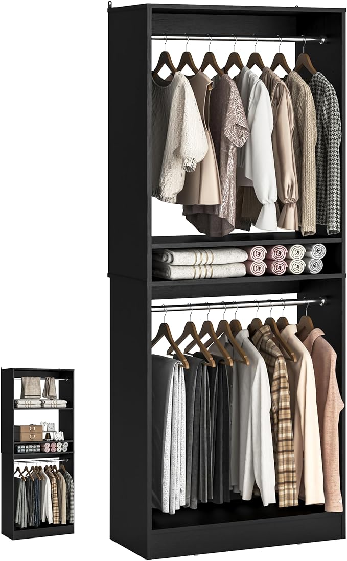 Unikito Freestanding Closet System, 25” Closet Organizer Wardrobe by Unikito