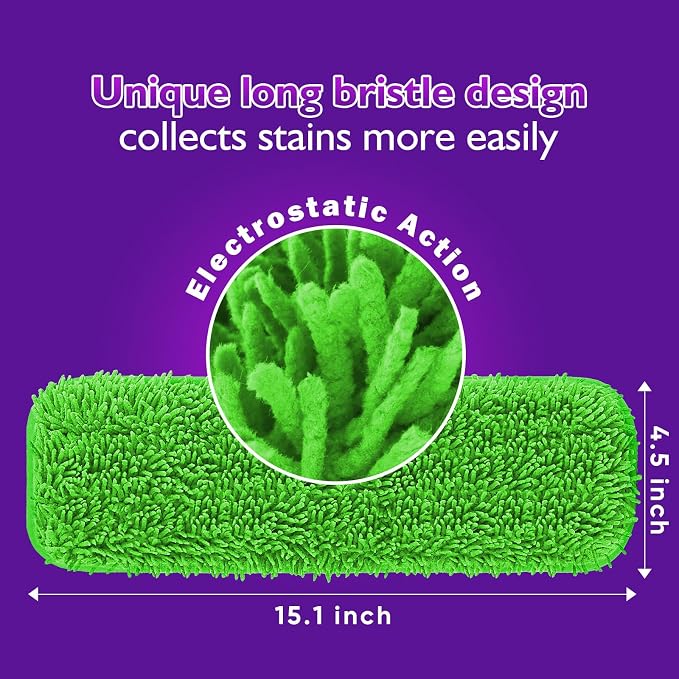 Reusable Mop Pads for Swiffer PowerMop, 8 Pack Microfiber Mop Pad Refill - Image 3