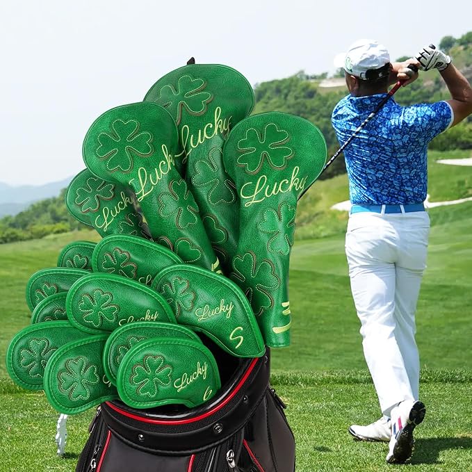 Golf Headcovers Golf Club Head Covers Four Leaf Clover Good Luck Charm - Image 8