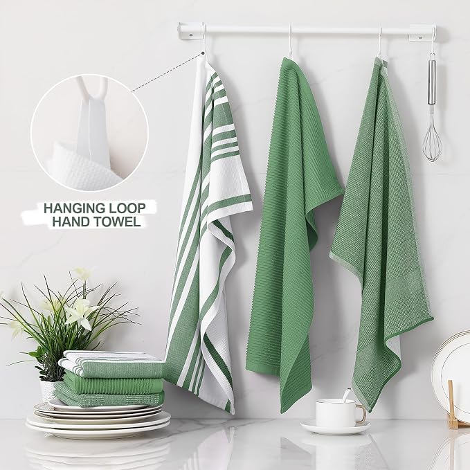 Homaxy Premium Kitchen Towels, Large Cotton 380 GSM Kitchen Hand Towels - Image 3