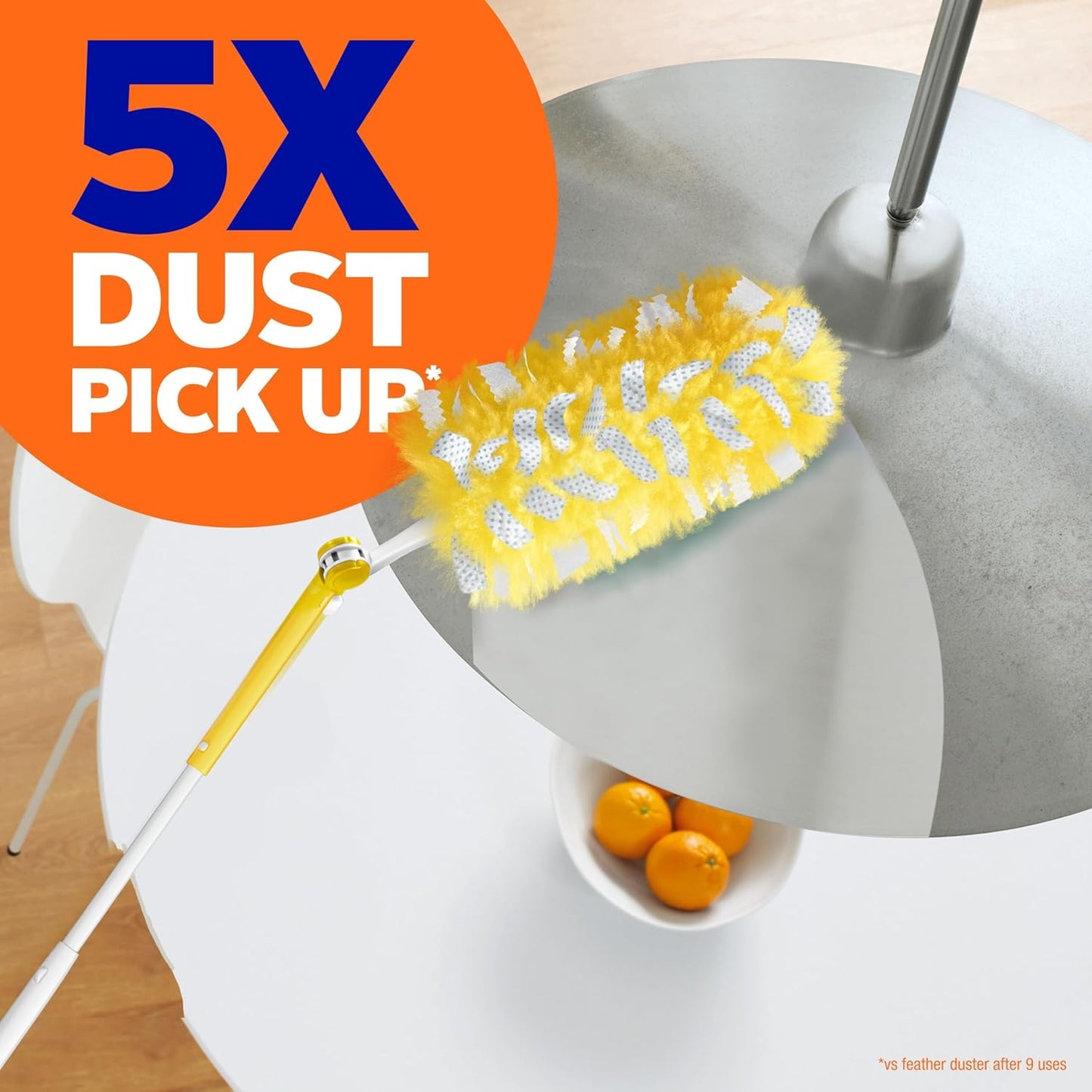 Swiffer Duster Kit with 3 ft Extendable Handle, Heavy Duty Dusting Starter Kit with 3 Refills, for Ceiling Fans, Vents and Hard to Reach Places