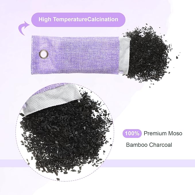 Nuanchu 24 Pcs Activated Charcoal Odor Absorber 50g/100g/200g, Air Purifying - Image 3