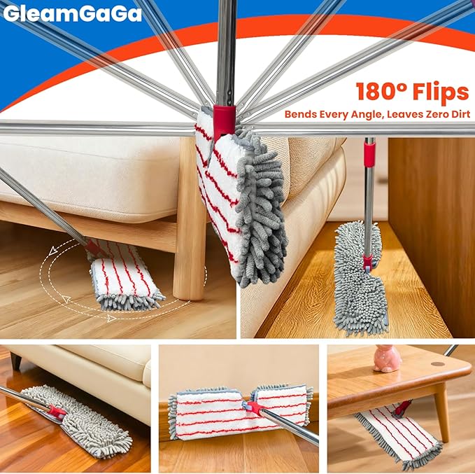 Microfiber Mops for Floor Cleaning, Flat Dust Mop - Image 4