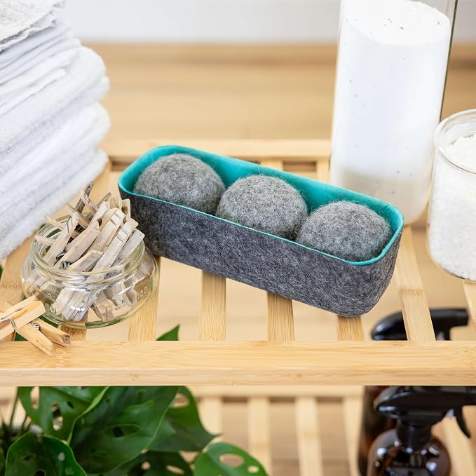 Three by Three Seattle Felt·Like·it!™ XL Wool Dryer Balls + Storage Bin: Reduce - Image 3