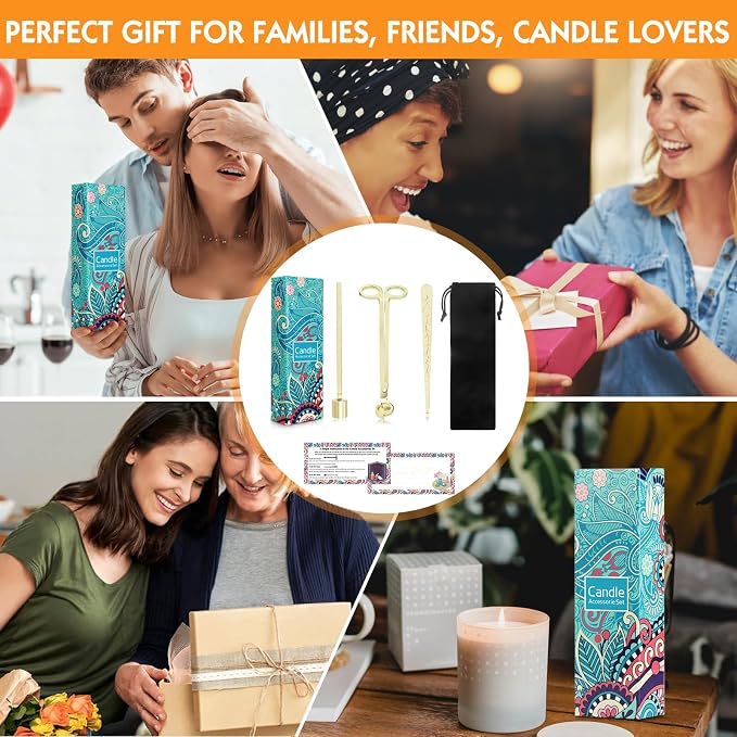 4 in 1 Candle Accessories Kit, Wick Trimmer, Candle Snuffer and Wick Trimmer - Image 6