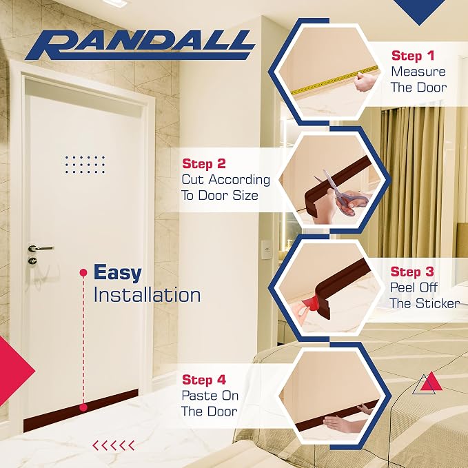 Adhesive Backed Door Draft Stopper – Silicone Under Door Sweep - Image 6
