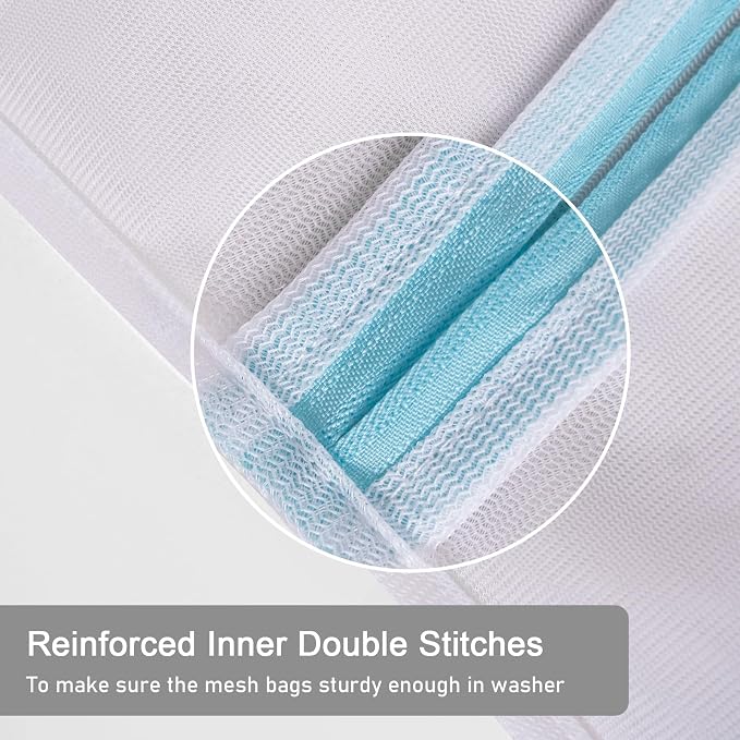 Polecasa 2Pcs 24 x 24 Inches Extra Durable Fine Mesh Laundry Bags - Image 3