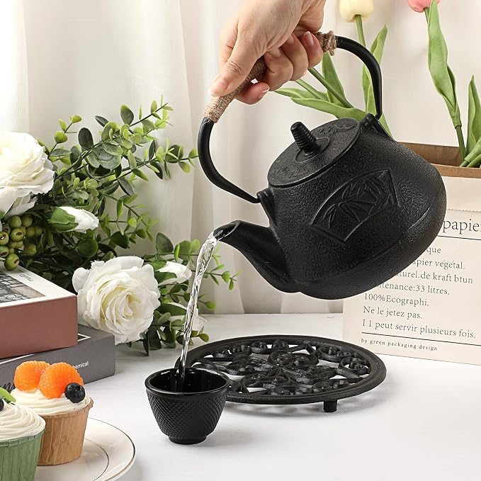 JUXYES 2 PCS Decorative Cast Iron Metal Trivet - Image 6
