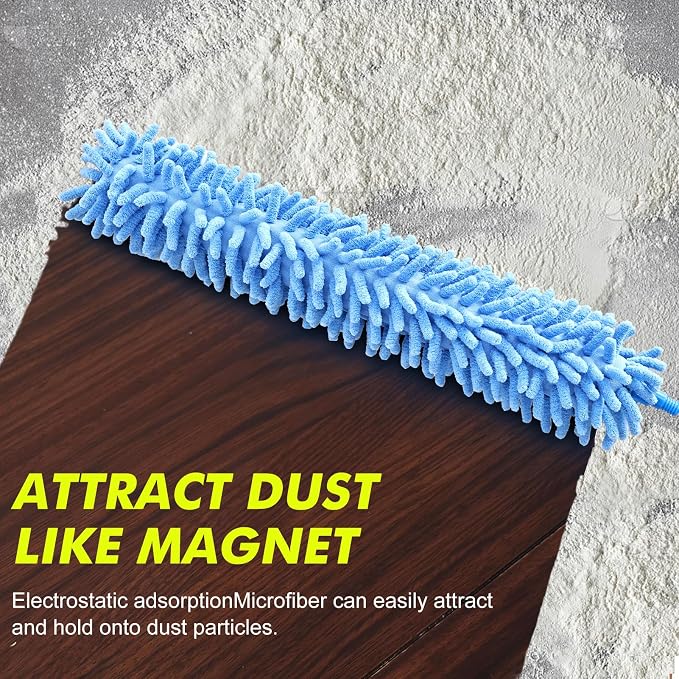 4PCS Microfiber Duster Kit, 3 in 1 Microfiber Dusters Retractable Gap Dust - Image 6