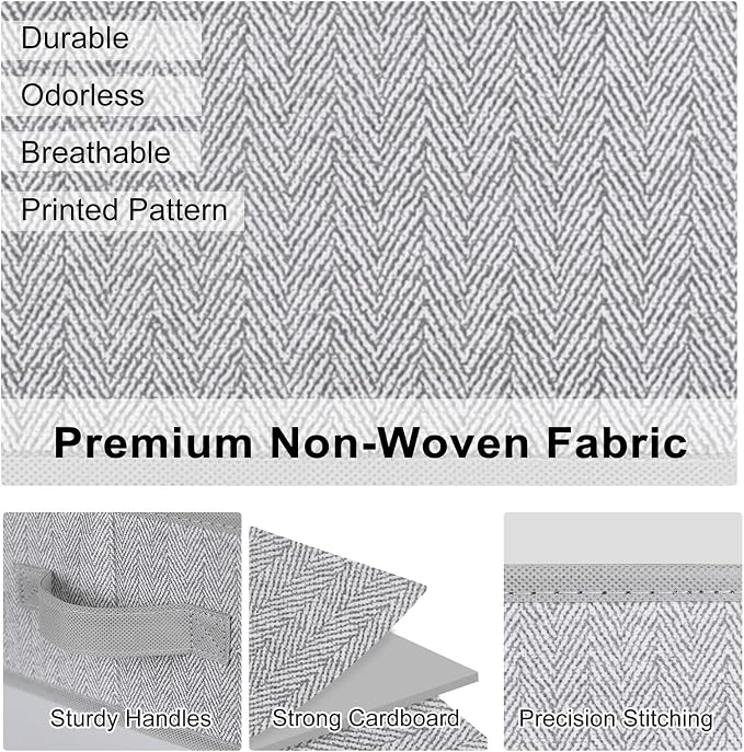 WUIKE Closet Organizers and Storage, Trapezoid Storage Bins, Fabric Closet Bins - Image 5