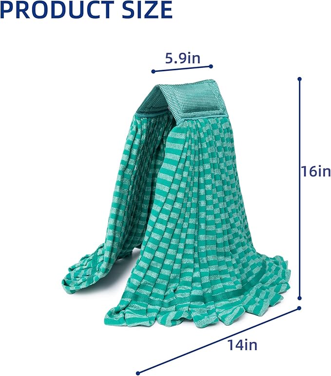 2 Pack Large Microfiber Tube Mop Heads, 6 inch, Heavy Duty Mop Head, Highly - Image 2