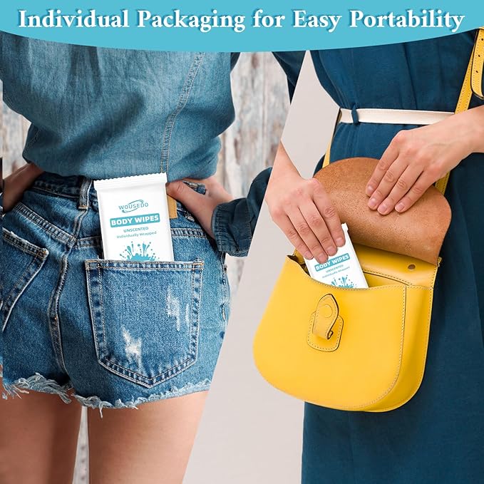 300 Pcs Ultra Thick Soft Large Body Wipes Individually Wrapped, Shower Wipes - Image 4