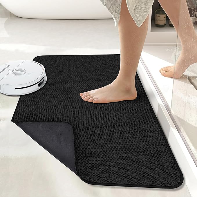 Bath Mat, Ultra Thin Bathroom Rugs, Rubber Bath Mats - Image 6