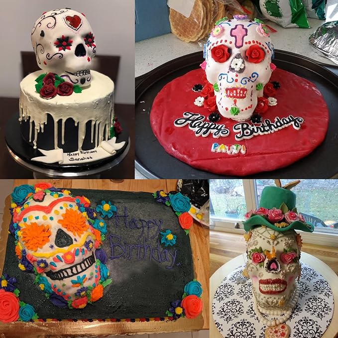 JETKONG Extra Large Silicone Skull Cake Mold Haunted Skull Baking Cake Pan - Image 6