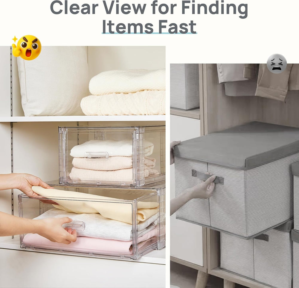 Vtopmart 8 Pack Large & Medium Stackable Storage Drawers Set
