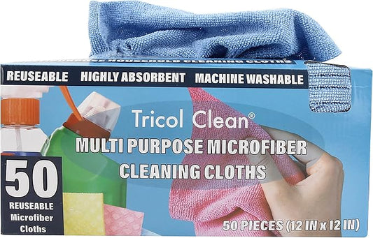 Tricol Clean Profesional Resuable Lint Free Microfiber Edgeless Cleaning Cloth by TricolClean