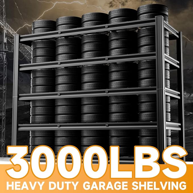 5-Tier 60”W x 24”D x 72”H Garage Shelving Storage Shelves 3000LBS Heavy Duty - Image 4