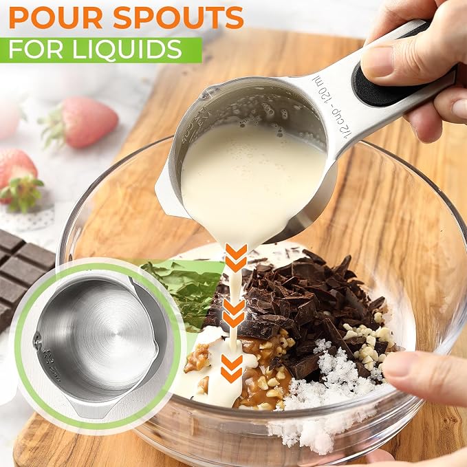 Spring Chef Magnetic Stainless Steel Measuring Cups, Kitchen Tools - Image 7