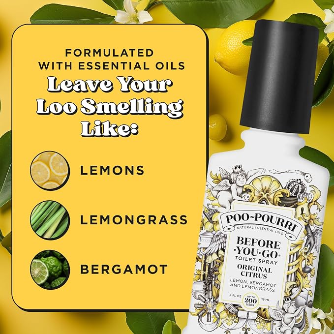 Poo-Pourri Before-You-Go Toilet Spray, Original Citrus, 4 Fl Oz, Bathroom Odor - Image 7