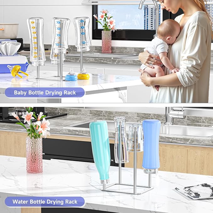 Water Bottle Drying Rack Reusable Bottle Rack Dryer Kitchen Stand Holder - Image 7