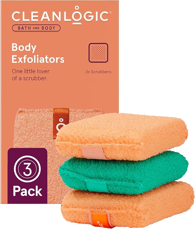 Cleanlogic Bath and Body Exfoliating Body Scrubber, Small Exfoliator Tool by Cleanlogic