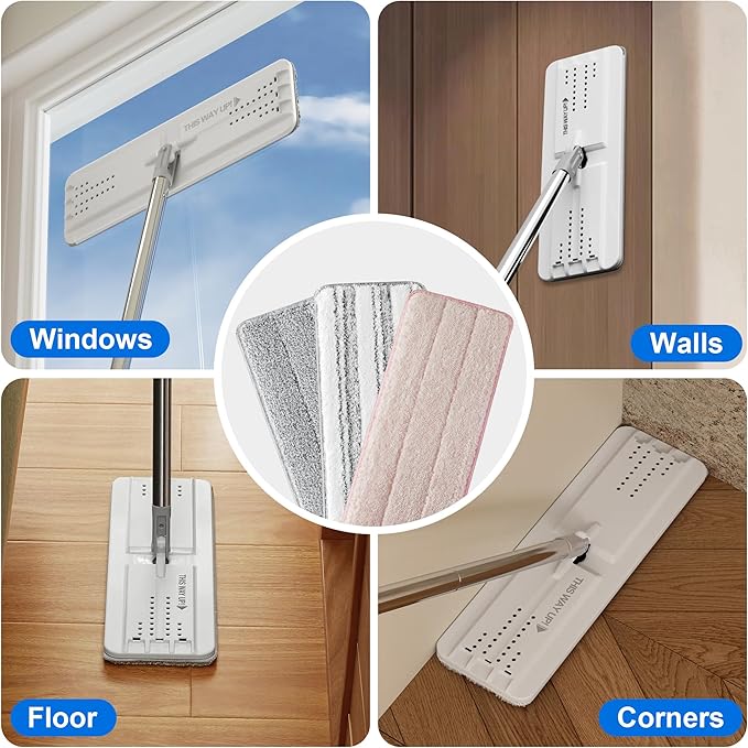 JOYMOOP Mop Replacement Pads, Reusable Microfiber Mop Pads - Image 6
