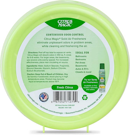 Citrus Magic Odor Absorbing Solid Air Freshener, Fresh Citrus - Image 2