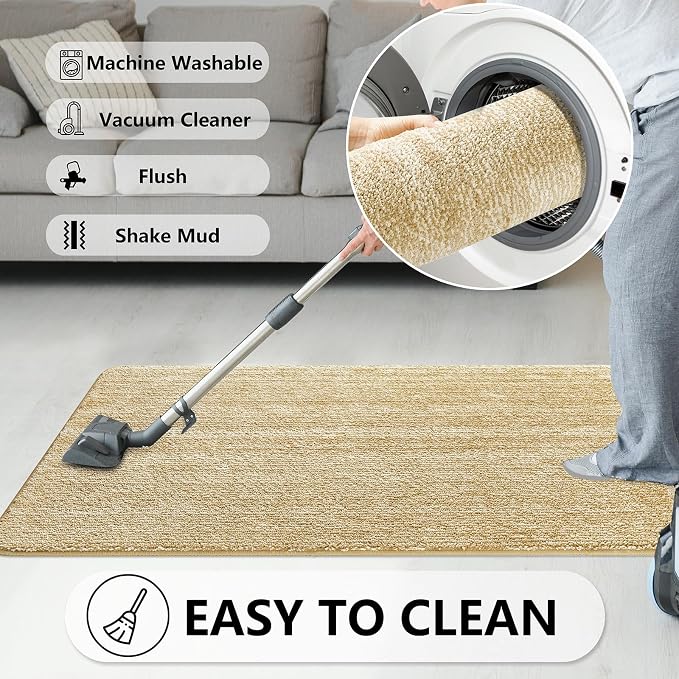 REFETONE Indoor Doormat, Front Door Mat 20"x32" Absorbent Rubber Backing Non - Image 6