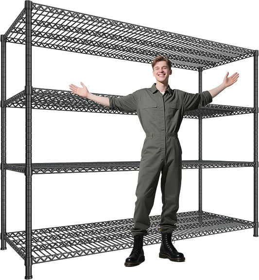 68.1"W Storage Shelves 2500LBS Wire Shelving Unit, Garage Shelving Heavy Duty by Durayloly