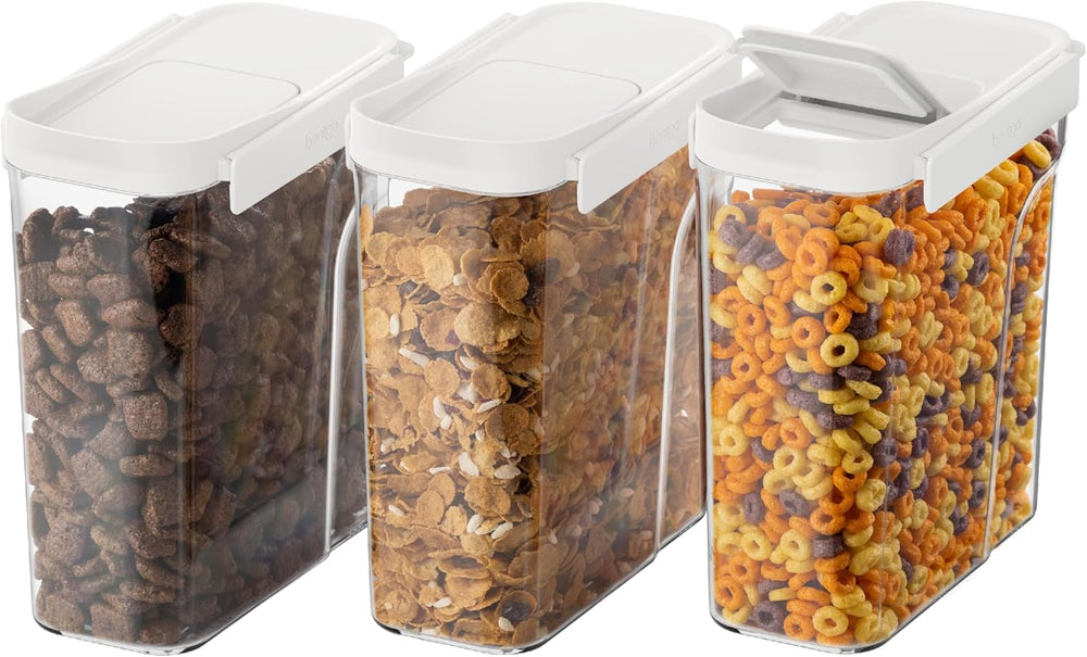Bentgo Pantry - 6-Piece Airtight Cereal Containers, Easy Push & Pour Lid,...