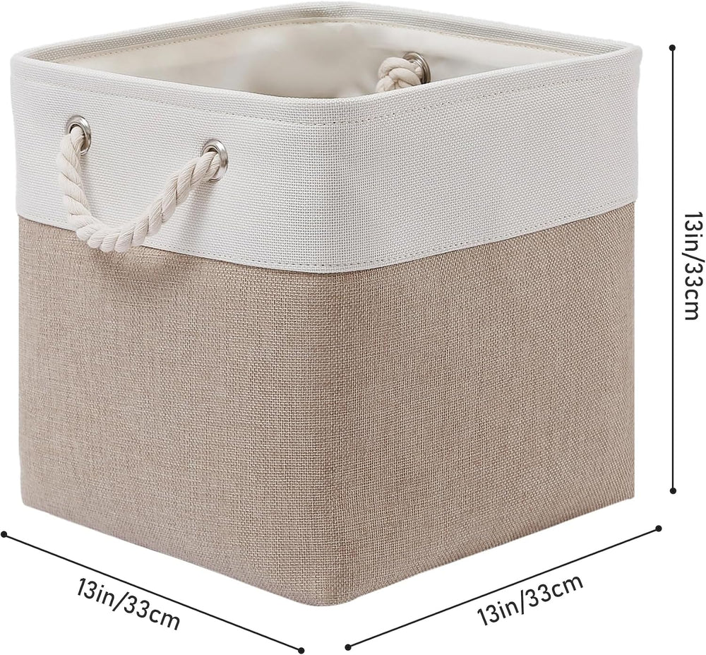 MidmmVick 13 x 13 Inch Cube Storage Bins, 6 Pack Extra Large Collapsible Fabr...