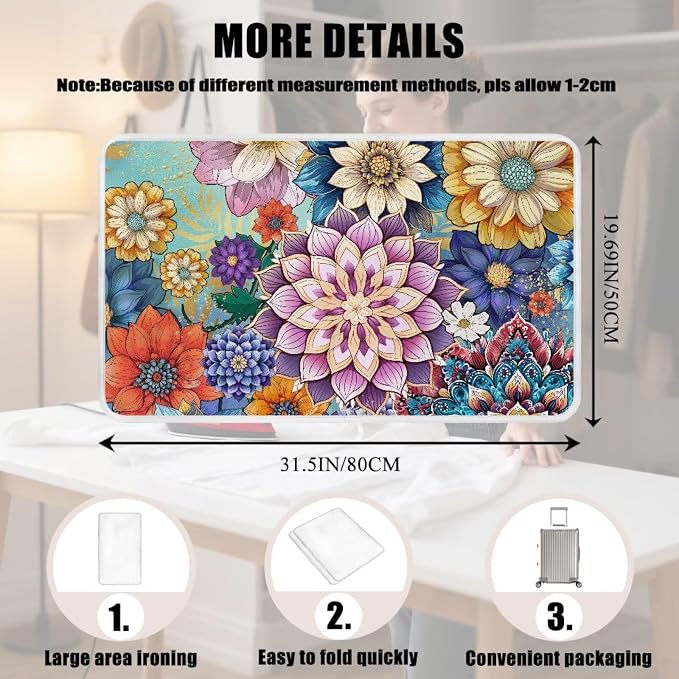 Ironing Mat Boho Flower Portable Ironing Pad Blanket - Image 7