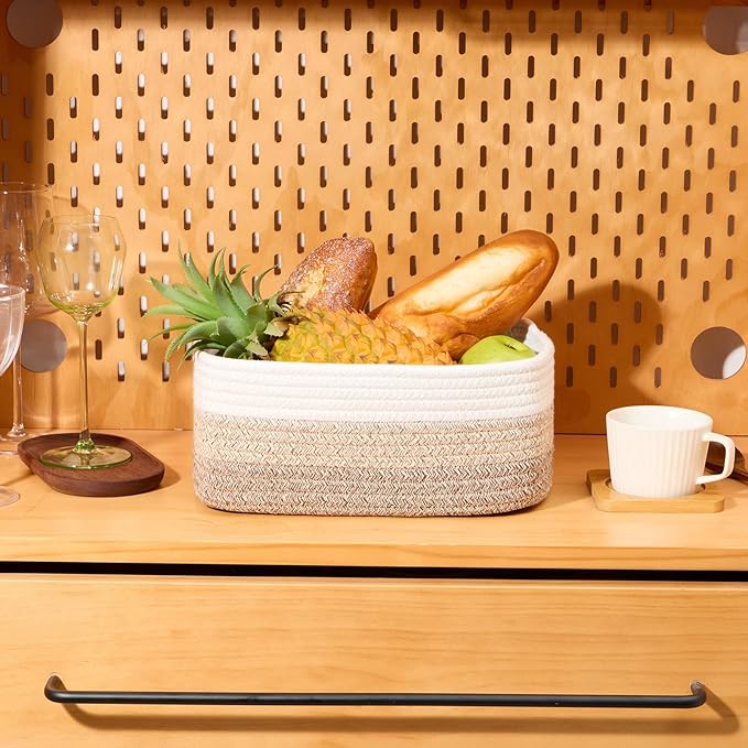 Small Storage Baskets for Organizing | Closet Organizer Bins | Shelf Toy Basket - Image 5